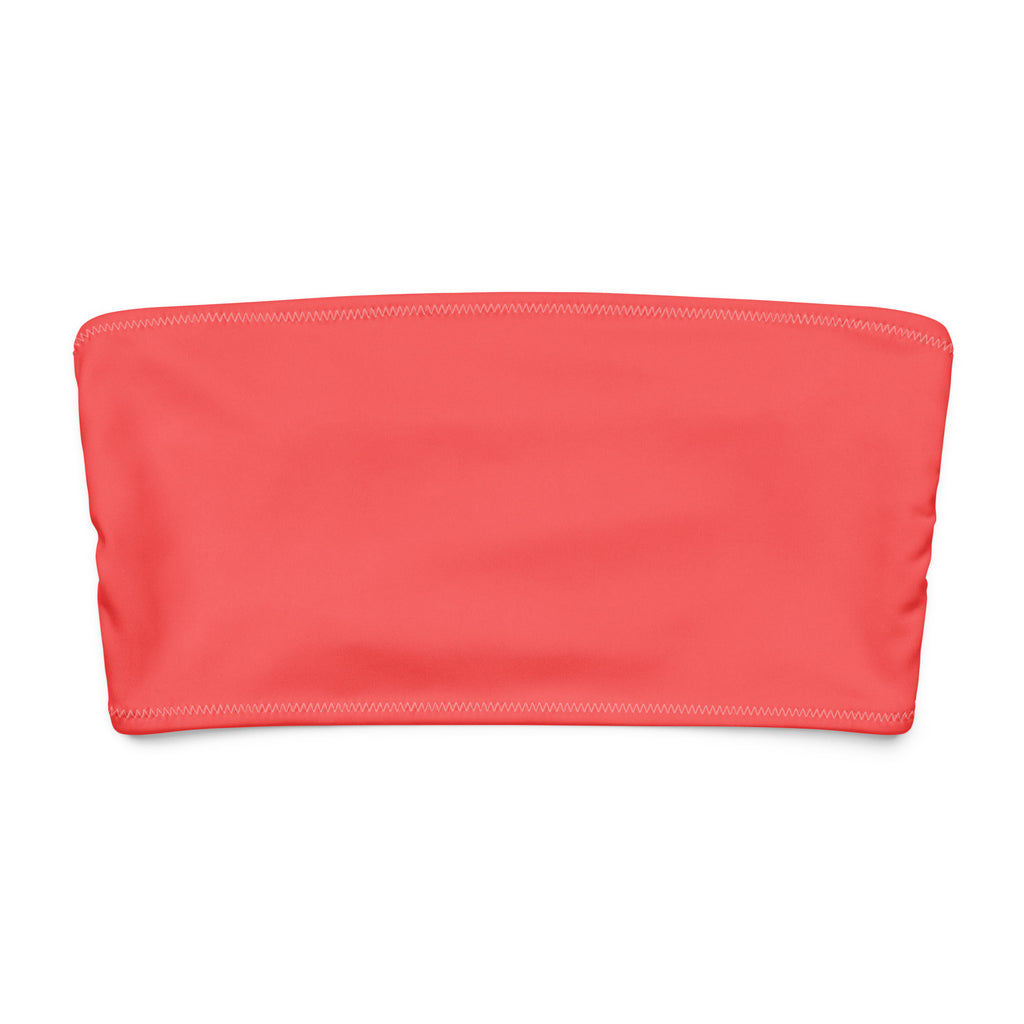 Sunset Coral Bandeau Bikini Top
