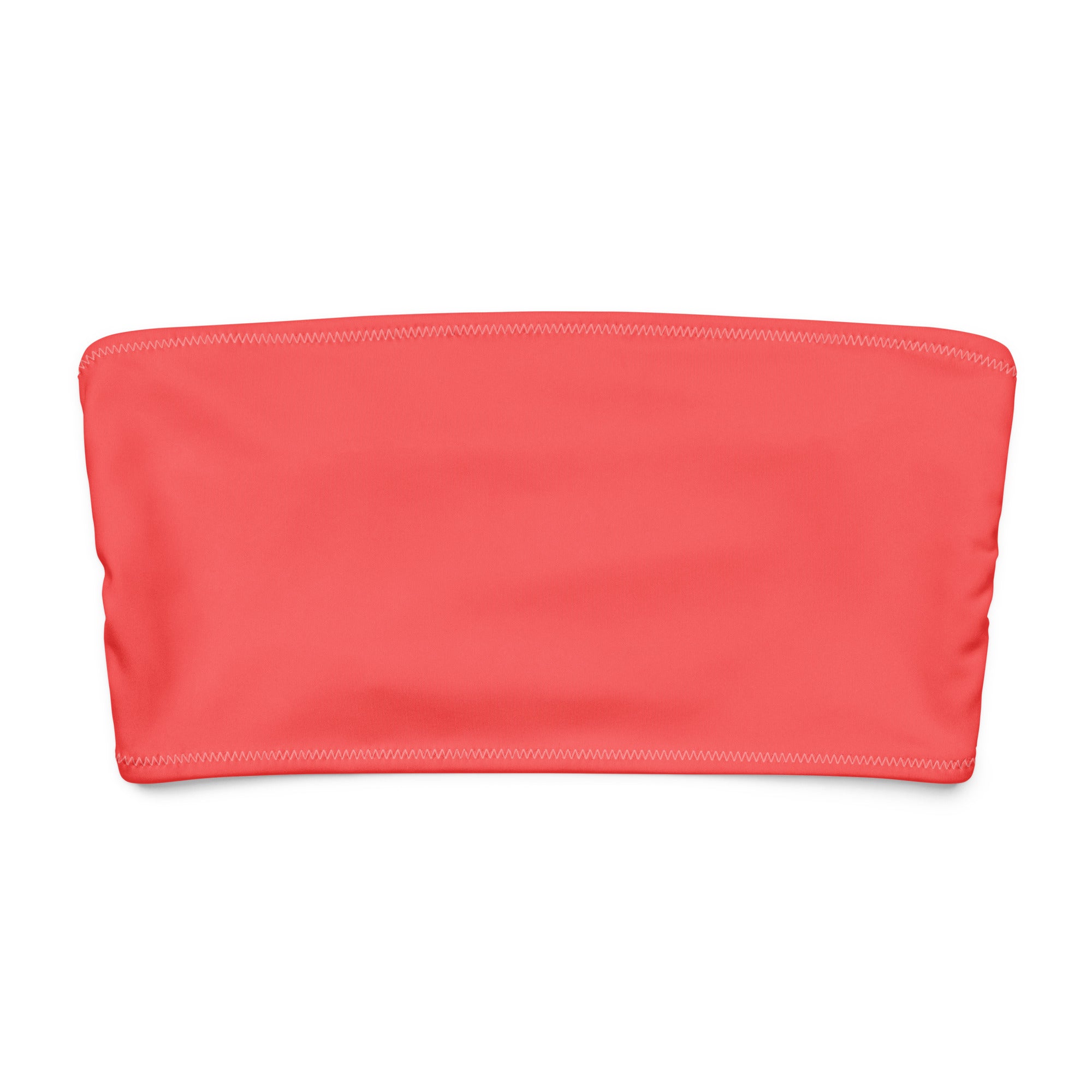 Sunset Coral Bandeau Bikini Top
