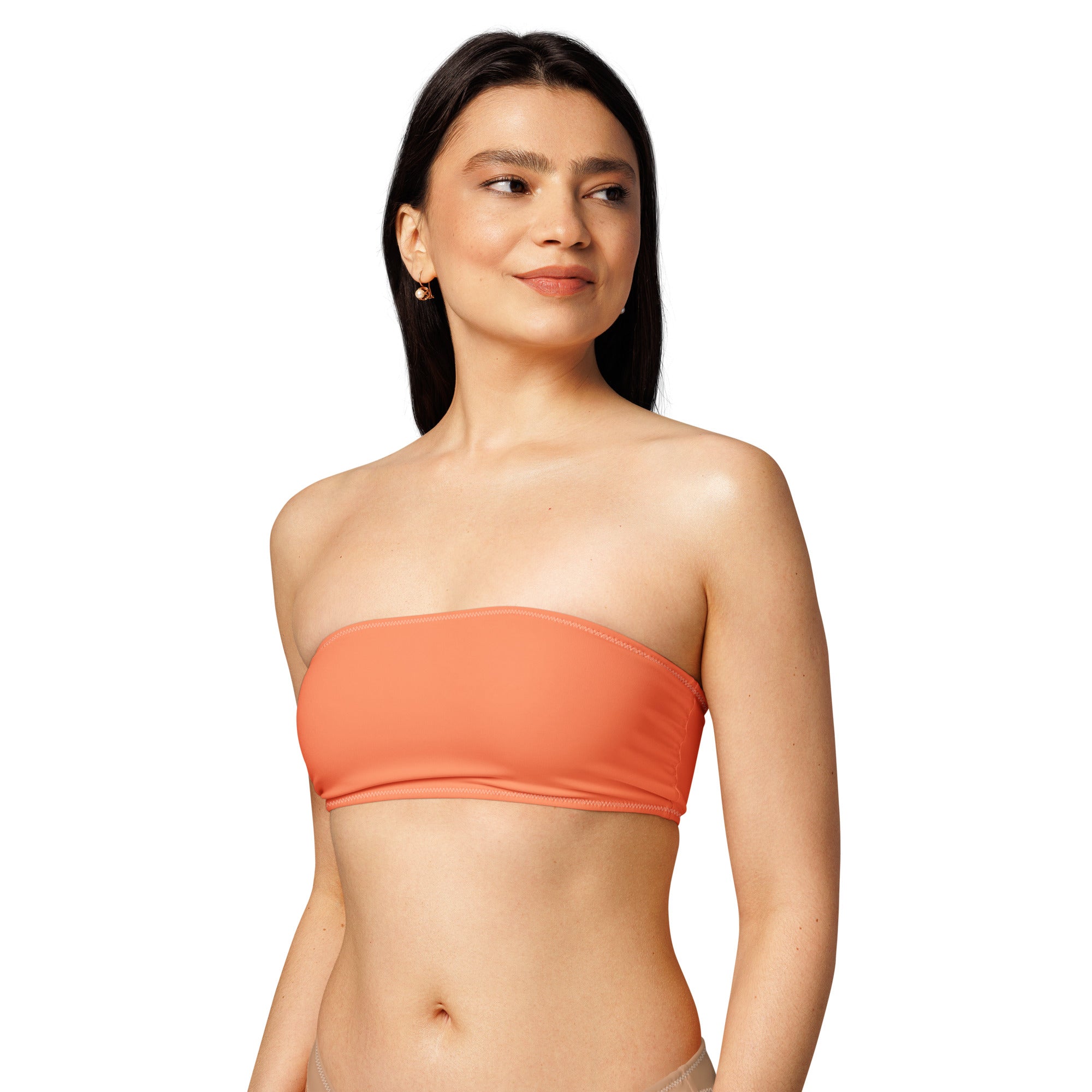 Burnt Sienna Bandeau Bikini Top
