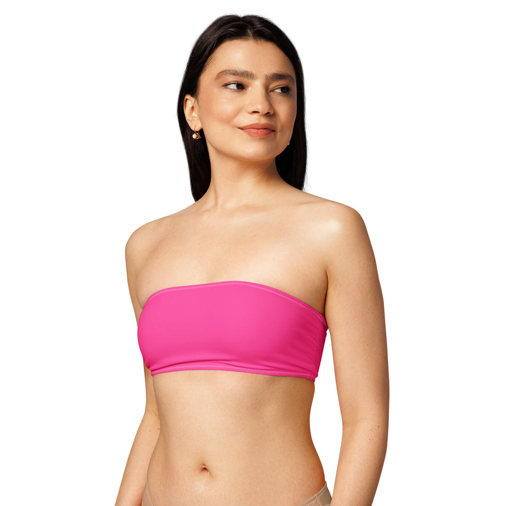 Pink Punch Bandeau Bikini Top