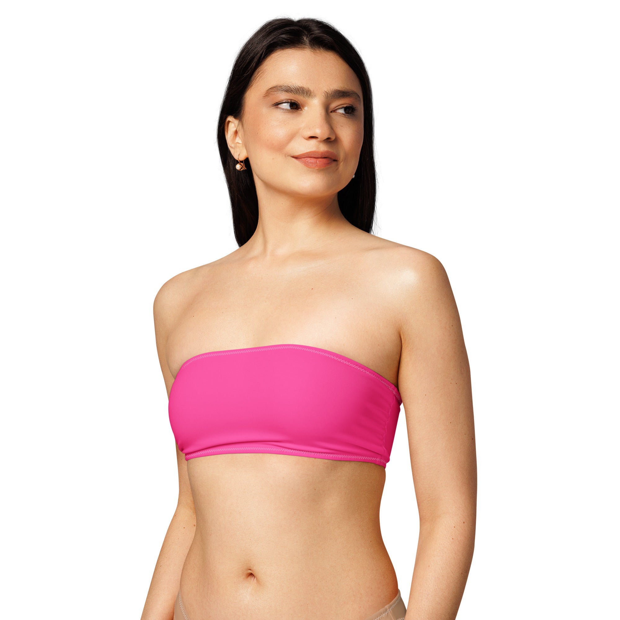 Pink Punch Bandeau Bikini Top