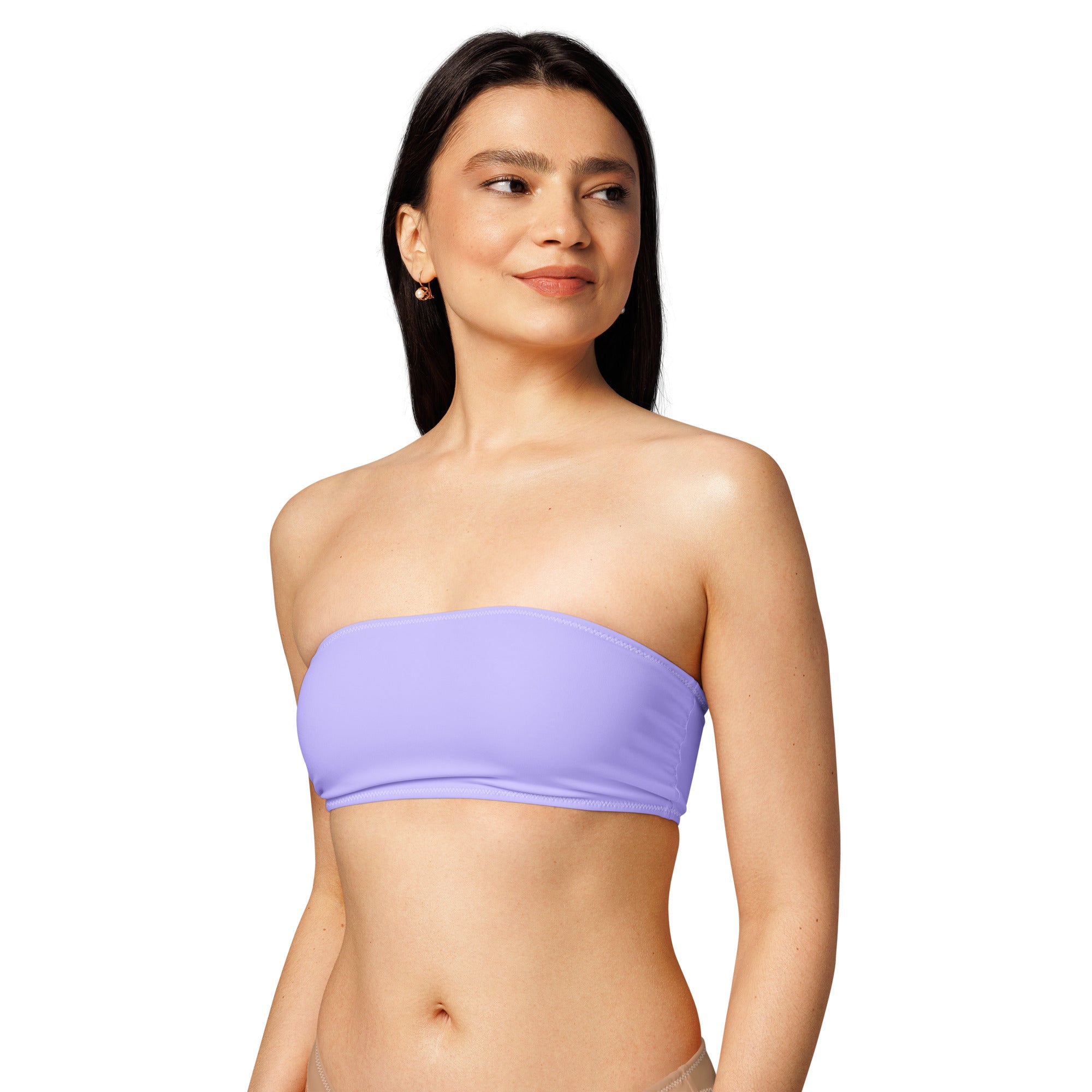 Soft Lilac Bandeau Bikini Top