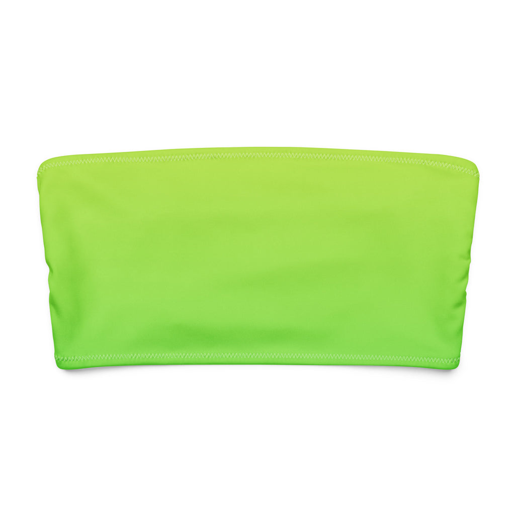 Electric Lime Bandeau Bikini Top