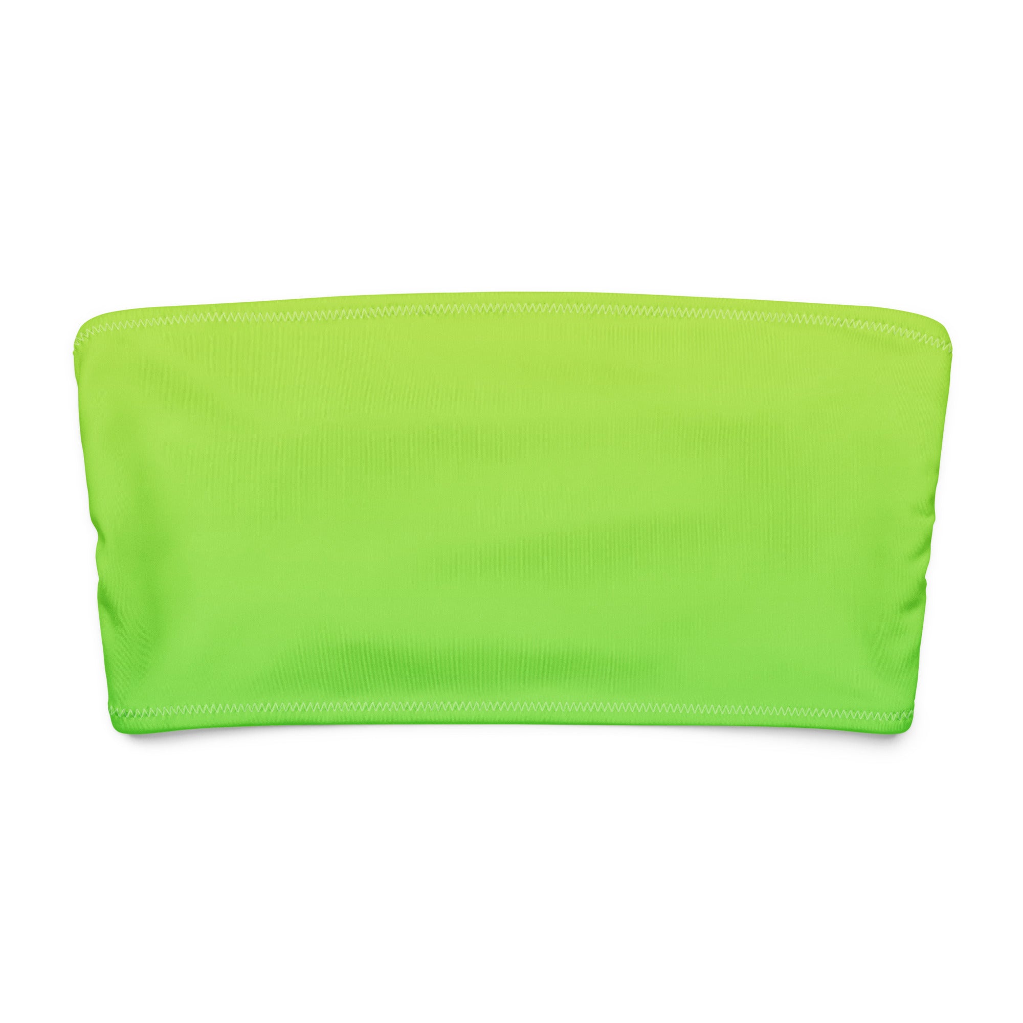 Electric Lime Bandeau Bikini Top