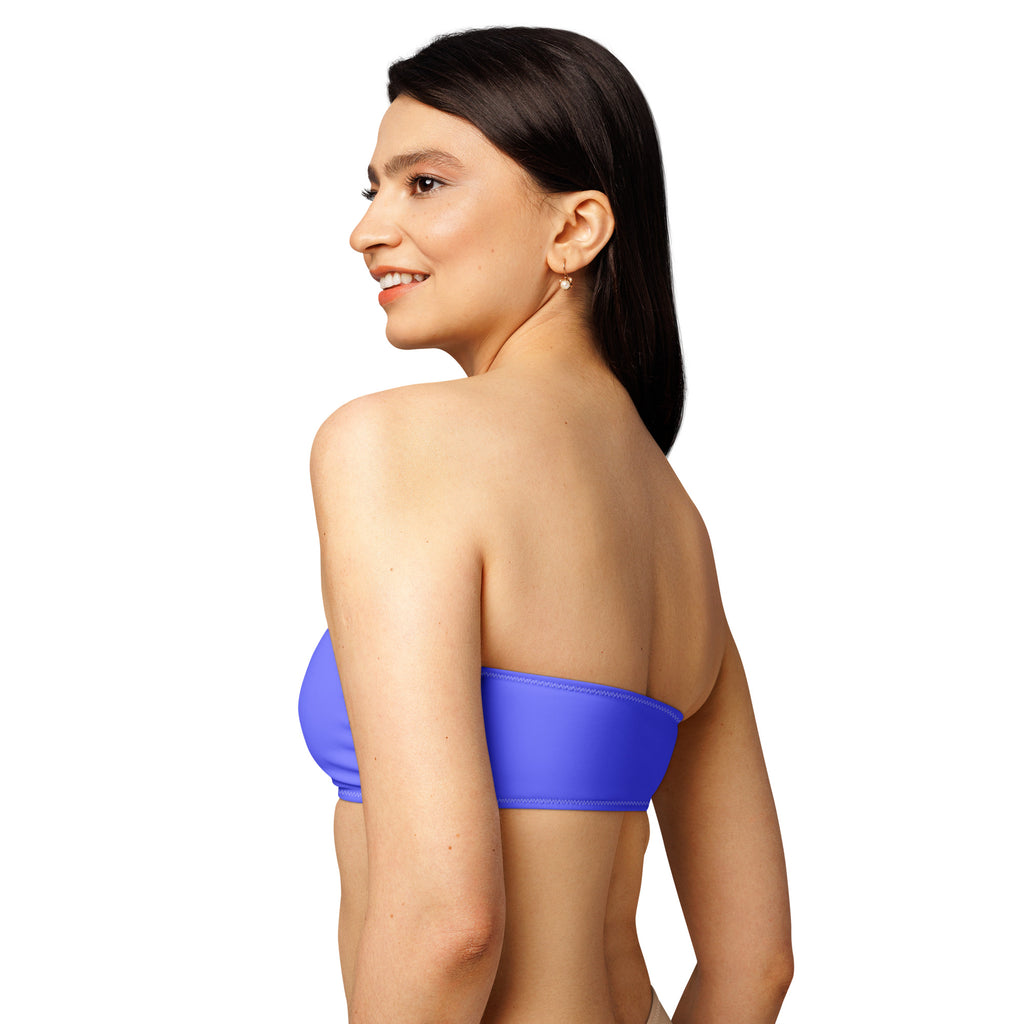 Violet Wave Bandeau Bikini Top