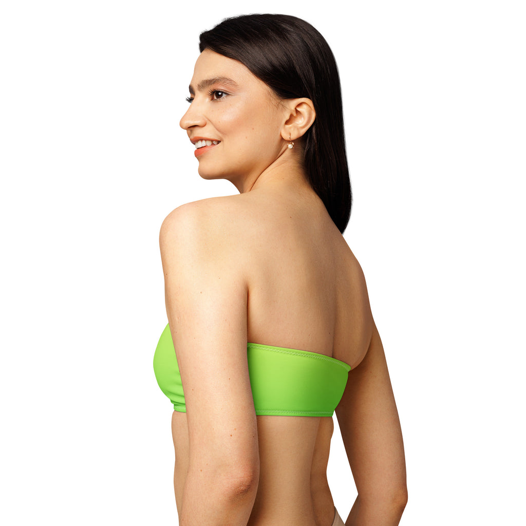 Electric Lime Bandeau Bikini Top