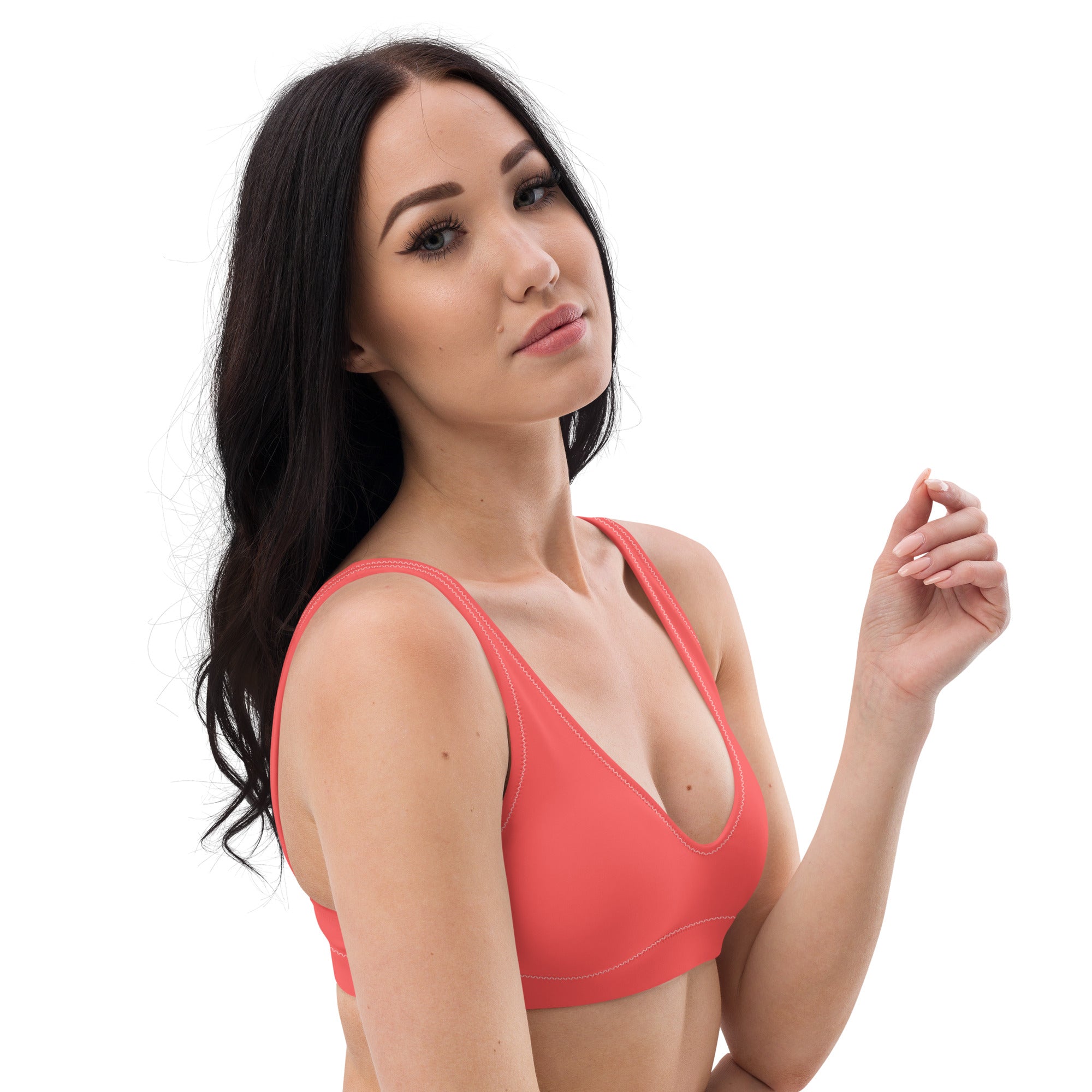 Sunset Coral Bikini Top