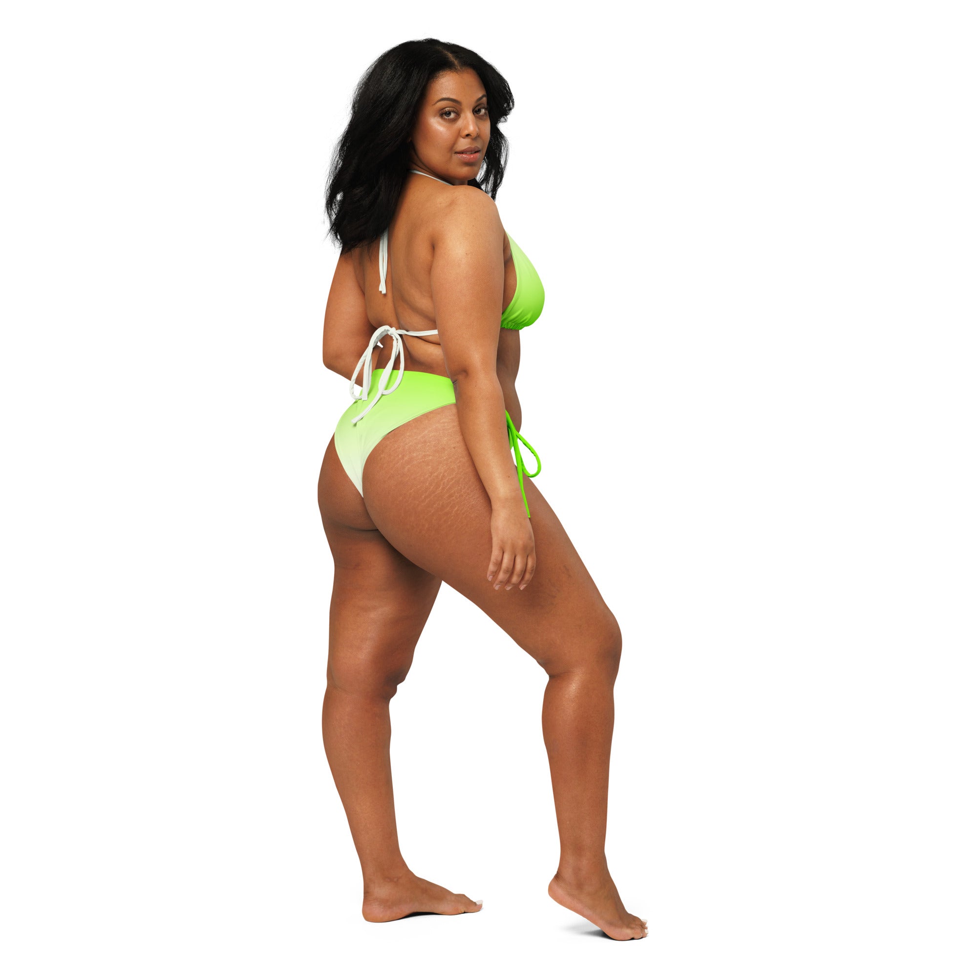 Lime Burst String Bikini Set