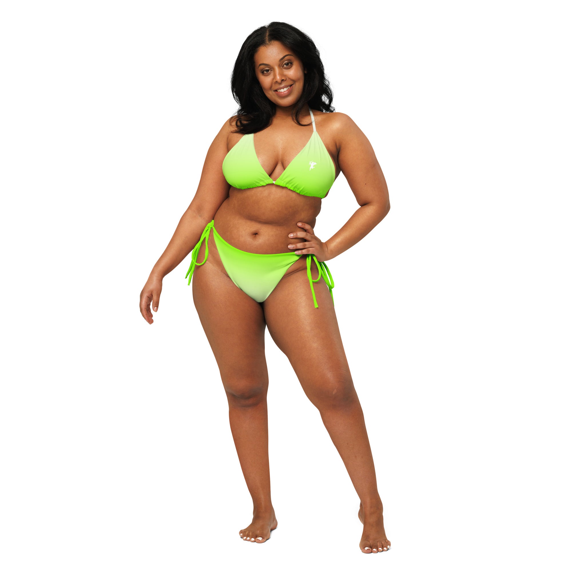 Lime Burst String Bikini Set