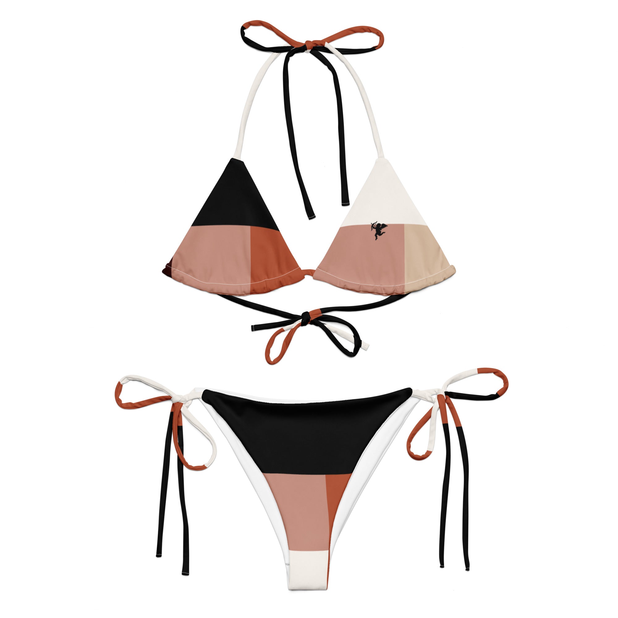 Noir & Blush String Bikini Set
