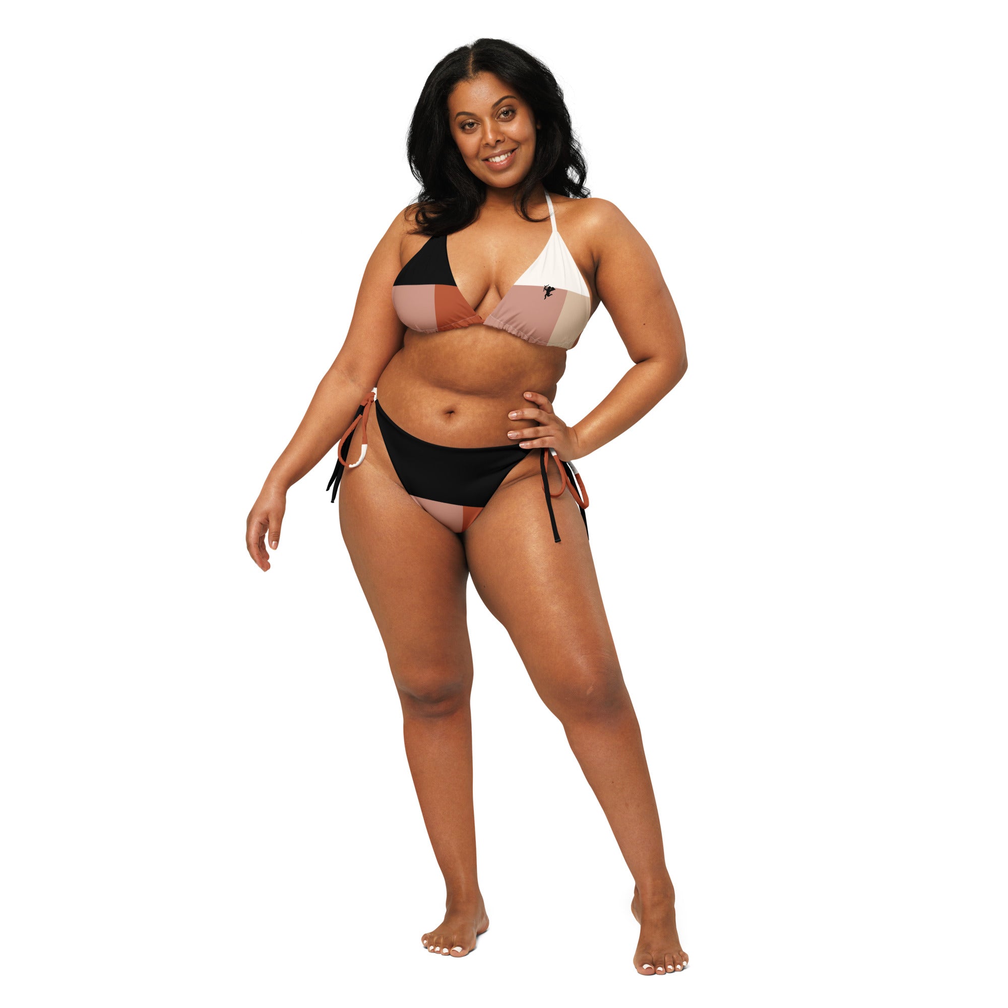 Noir & Blush String Bikini Set