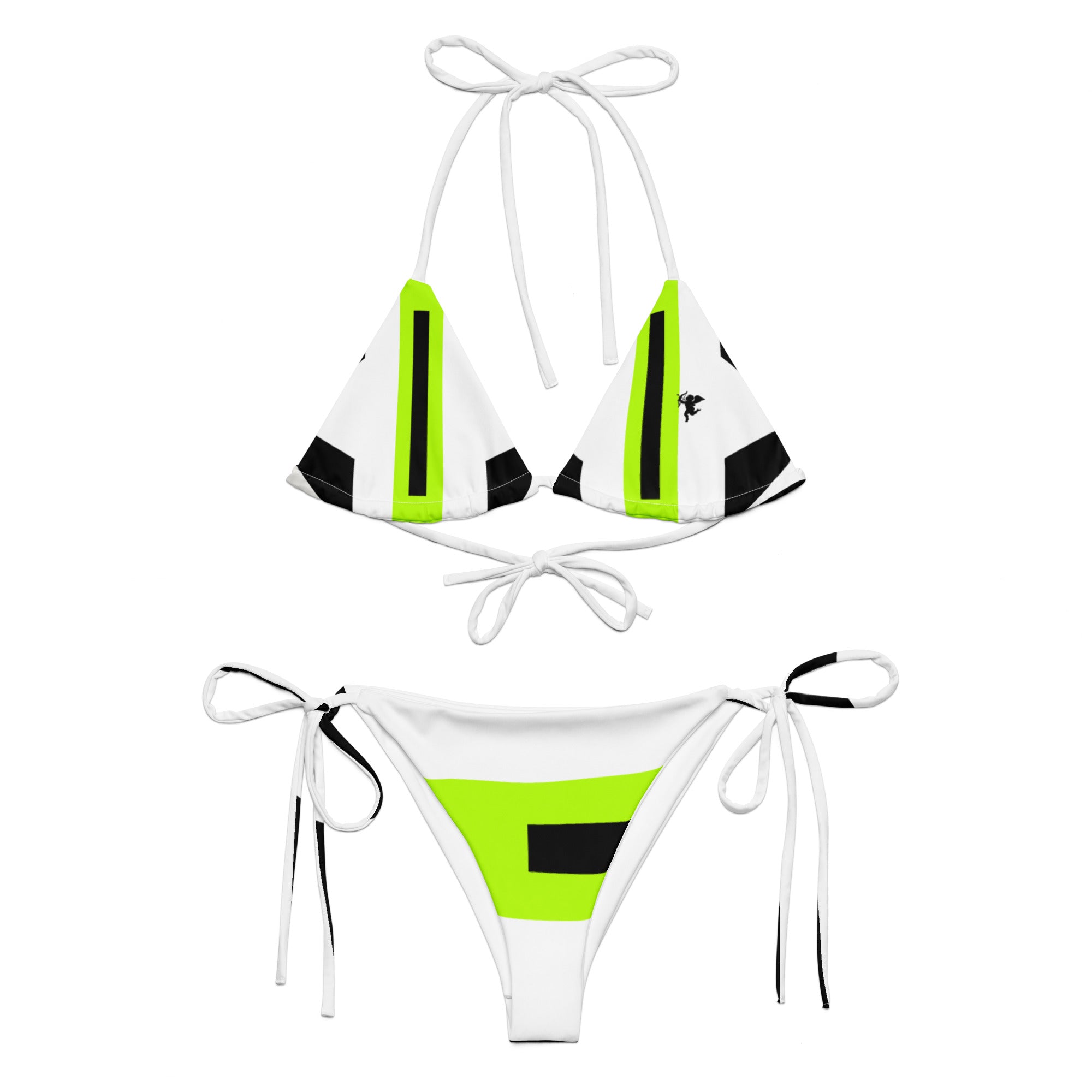 Volt & Noir String Bikini Set