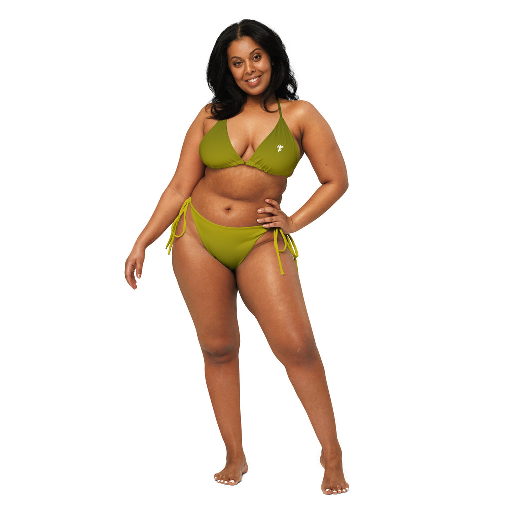 Golden Moss String Bikini Set